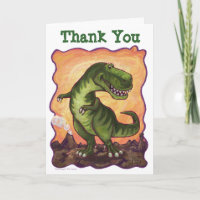 TRex Dinosaur B-Day Dankeschön Karte
