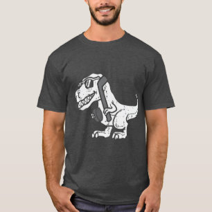 Trex Dinosaur Ice Hockey Niedlich Player Goalie Me T-Shirt