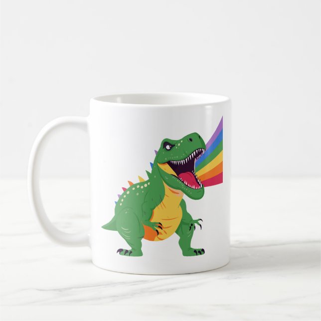 Trex Dinosaur Roarsome Rainbow Kaffeetasse (Links)