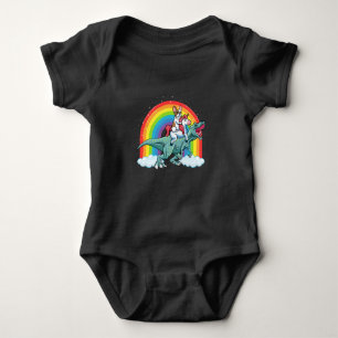 Trex Dinosaurier Französischer Bulldog Unicorn Re Baby Strampler