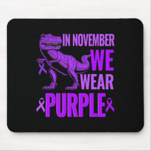 Trex Dinosaurier Im November tragen wir Lila Epile Mousepad