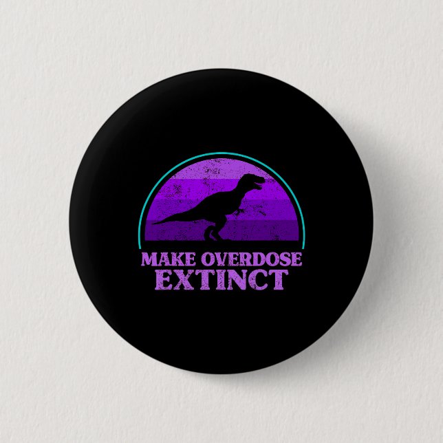 Trex Dinosaurier Lila machen Überdosierung Aussche Button (Vorderseite)