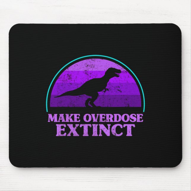 Trex Dinosaurier Lila machen Überdosierung Aussche Mousepad (Vorne)