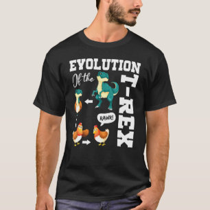 Trex Evolution des T-Rex Dinosaurier Hühnergag F T-Shirt