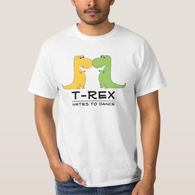 TRex Hasse, zum des lustigen T-Shirts zu tanzen (Vorderseite)