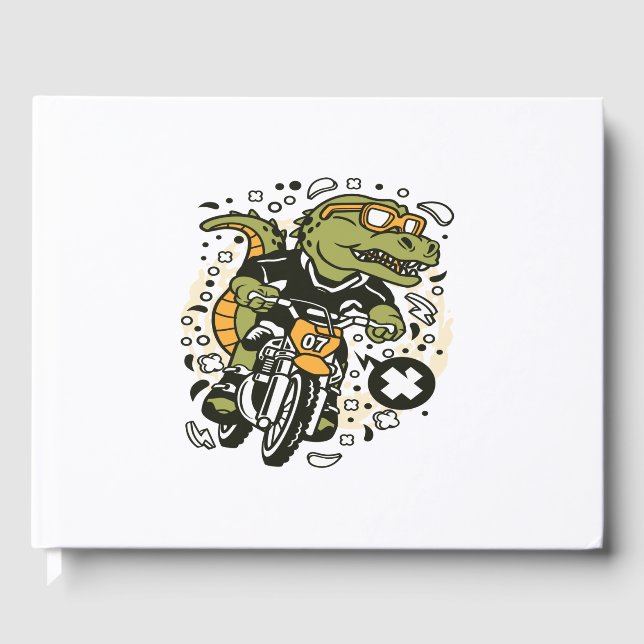 Trex Motocross Rider Gästebuch (Vorderseite)