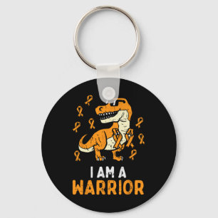Trex Orange Ribbon Im A Warrior Leukemia Bewusstse Schlüsselanhänger