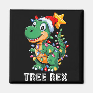 Trex Rex Funny Xmas T Rex Christmas Dinosaur Boys Magnet