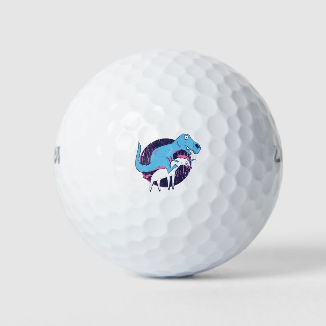Trex Riding Unicorn Golfball (Vorderseite)