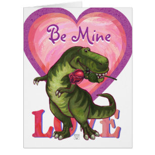 TRex romantique soit le mien grande carte