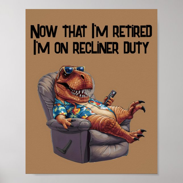 Trex sitzend im Liegestuhl mit entfernter Kontroll Poster (Vorne)