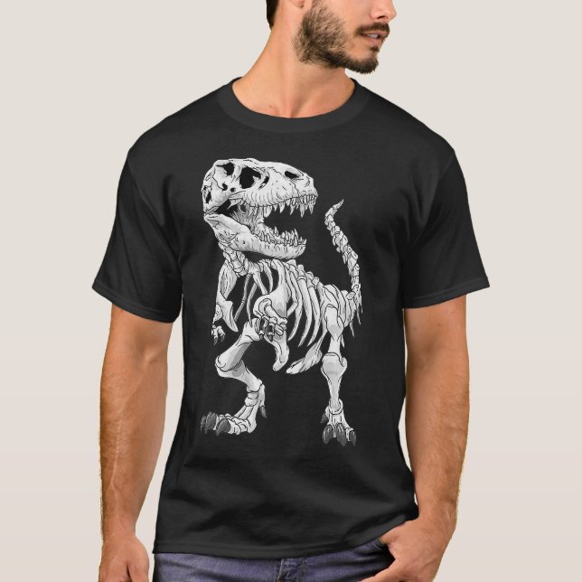 TRex Skeleton Dino bones paleontologist Fossil T-Shirt (Vorderseite)