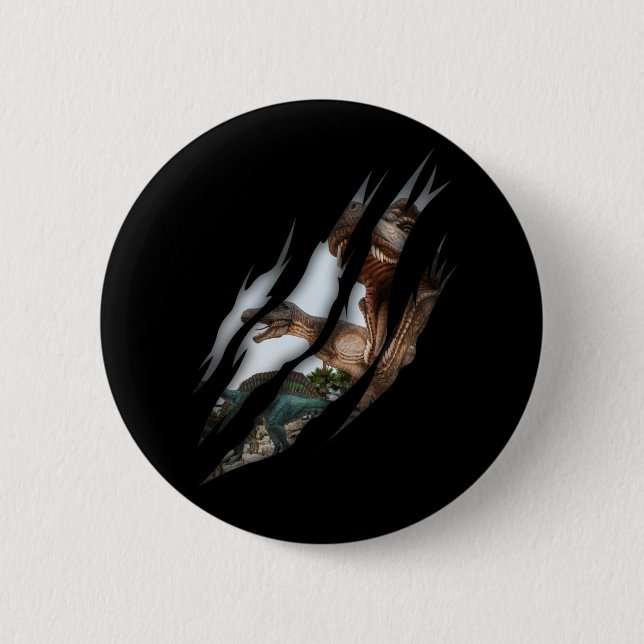 Trex Spinosaurus Torn Claw Dino Lover Button (Vorderseite)