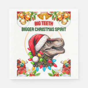 Trex Tyrannosaurus rex Dinosaurier WeihnachtsHat X Serviette