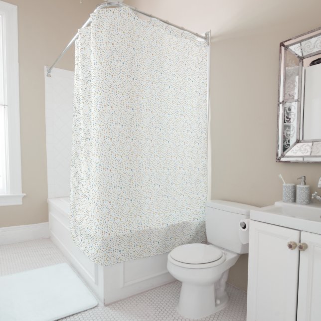 Trey Confetti Wasserfarben Dots Duschvorhang (Beispiel)