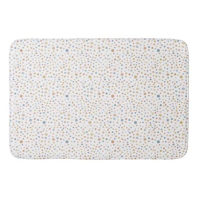 Trey Confetti Wasserfarbpunkte Badematte (Vorderseite)