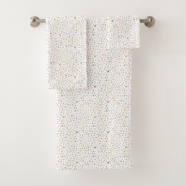Trey Confetti Wasserfarbpunkte Badhandtuch Set (Insitu)