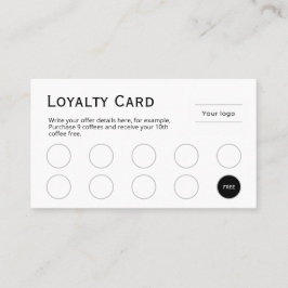 Treyalty Card, sauber und einfach, beruflich Treuekarte