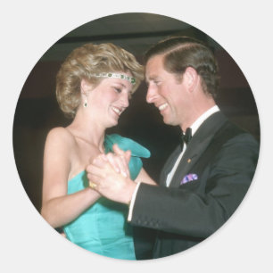 TRH The Prince & Princess of Wales Australia Runder Aufkleber