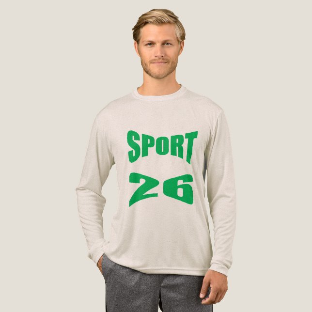 Tri-blend Long Sleeve Shirt oatmeal  SPORT  26 (Volle Vorderseite)