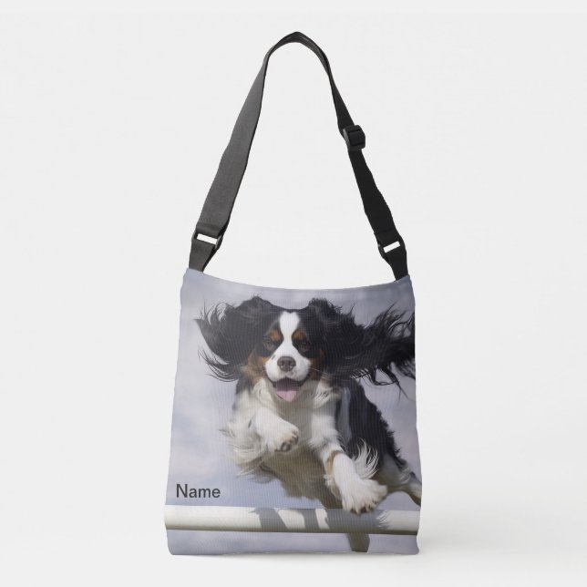 Tri Cavalier King Charles Spaniel Agility Tragetaschen Mit Langen Trägern (Vorderseite)