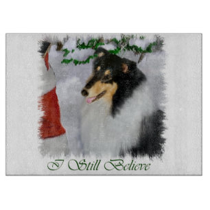 Tri Color Collie Christmas Schneidebrett