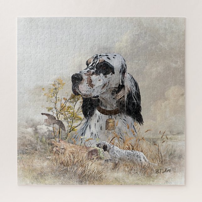 Tri Color English Setter Art, Holcock Jagen (Vertikal)