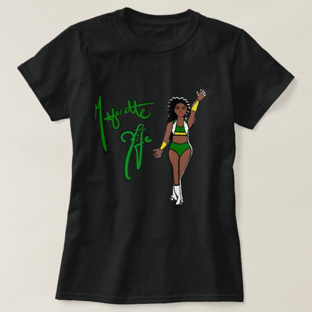 Tri Color Green Twirl Girl T - Shirt (Design vorne)