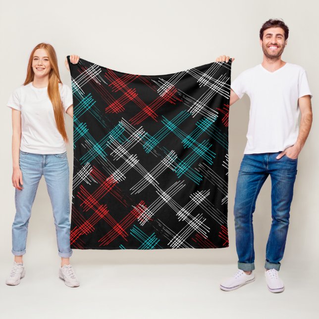 Tri-Color Hatching Fleece Blanket (Beispiel)