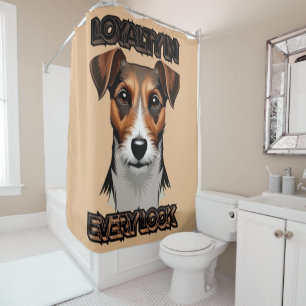Tri-Color Jack Russell Digital Art Duschvorhang