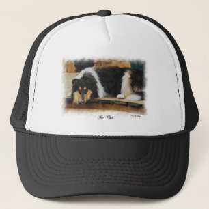 Tri-Color Rough Collie Geschenke Truckerkappe