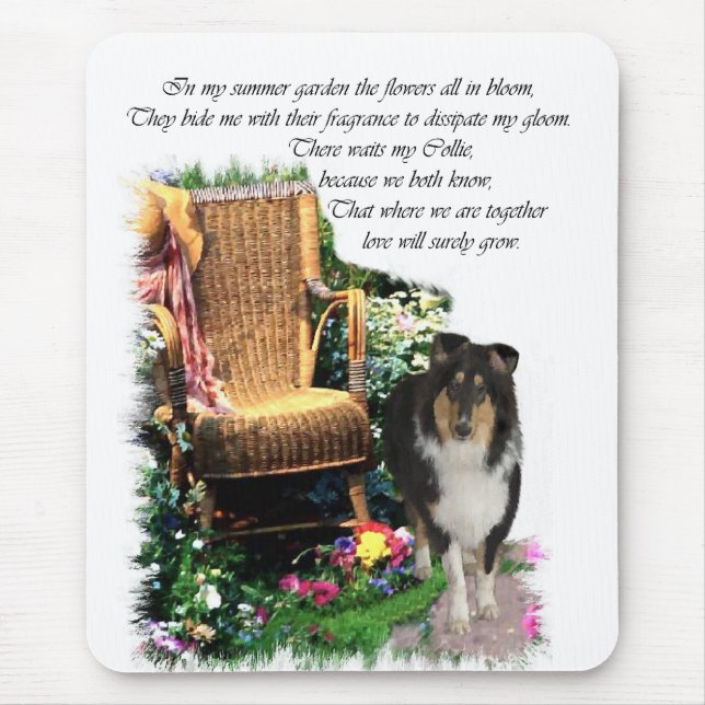 Tri-Color Rough Collie Kunstgeschenke Mousepad (Vorne)