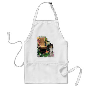 Tri-Color Rough Collie Kunstgeschenke Schürze