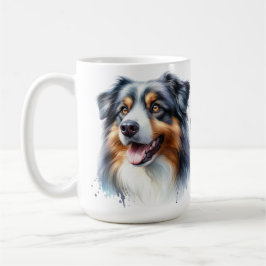 Tri-Colored Australian Shepherd Dog Kaffeetasse