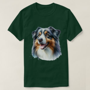 Tri-Colored Australian Shepherd Dog T-Shirt
