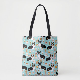 Tri Corgi-Kaffee - Blau Tasche