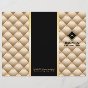 Tri-falten Gold-gequiltete Monogramm Moderne Brosc