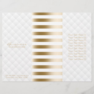 Tri-Falten Moderne goldene Streifen & Diamantgeste