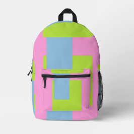 Tri Farbe Bedruckter Rucksack