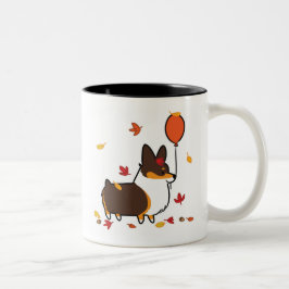 Tri Farbecorgi-Fall in Herbst-Tasse | CorgiThings Zweifarbige Tasse
