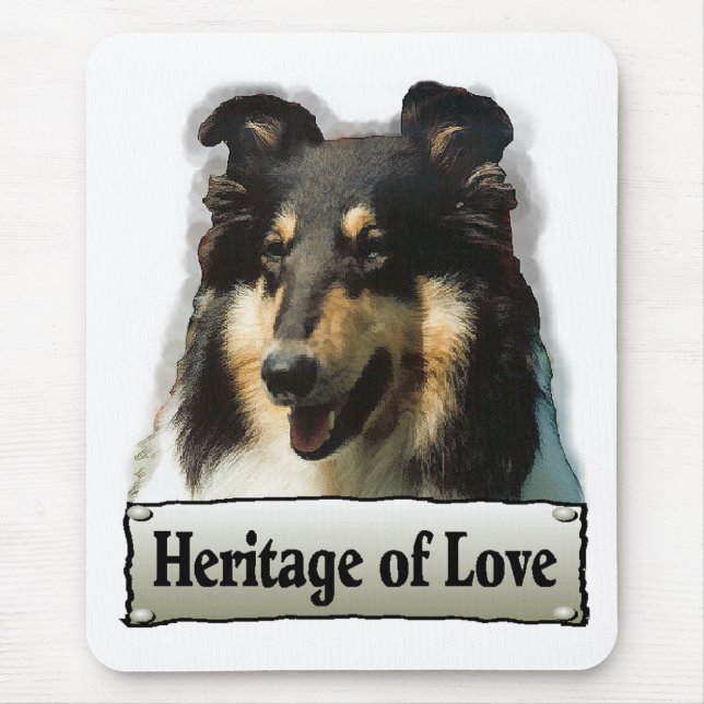 Tri Farbraue Collie-Geschenke Mousepad (Vorne)