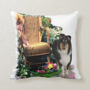 Tri Farbraue Collie-Kunst-Geschenke Kissen