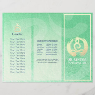 Tri-Fold Yoga Massage Broschüren Meditation Haltun