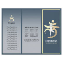 Tri-Fold Yoga Studio Broschüren Root Chakra Mantra