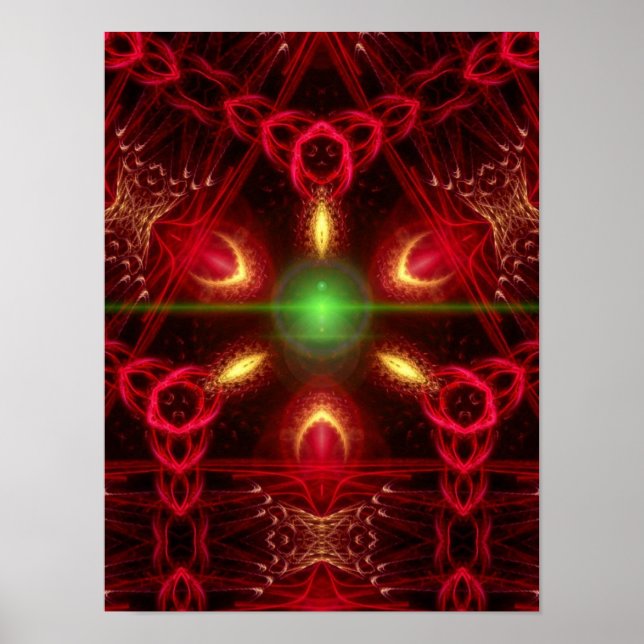 Tri-Fraktal-Poster Poster (Vorne)