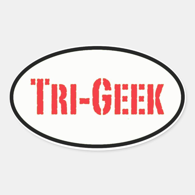 tri-geek ovaler aufkleber (Vorderseite)