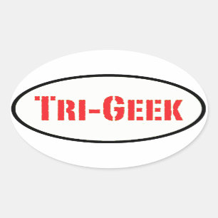 Tri-Geek Ovaler Aufkleber