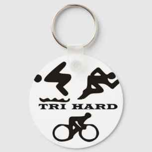 Tri harte Triathlon-Geschenke Kleidung und Zusätz Schlüsselanhänger