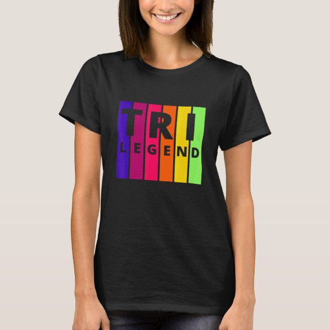 Tri Legend - Cooles Triathlon Design T-Shirt (Vorderseite)
