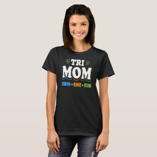 Tri Mamaswim-Fahrrad laufen gelassen - Triathlon-T T-Shirt